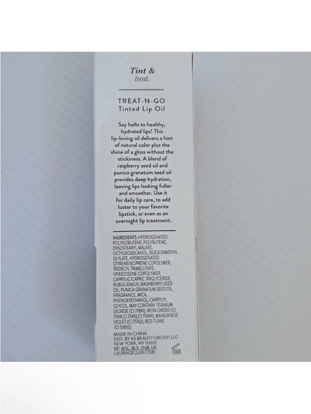 Laura Geller Treat-N-Go Tinted Nonstick Hydrating Lip Oil- Finish Line- NIB